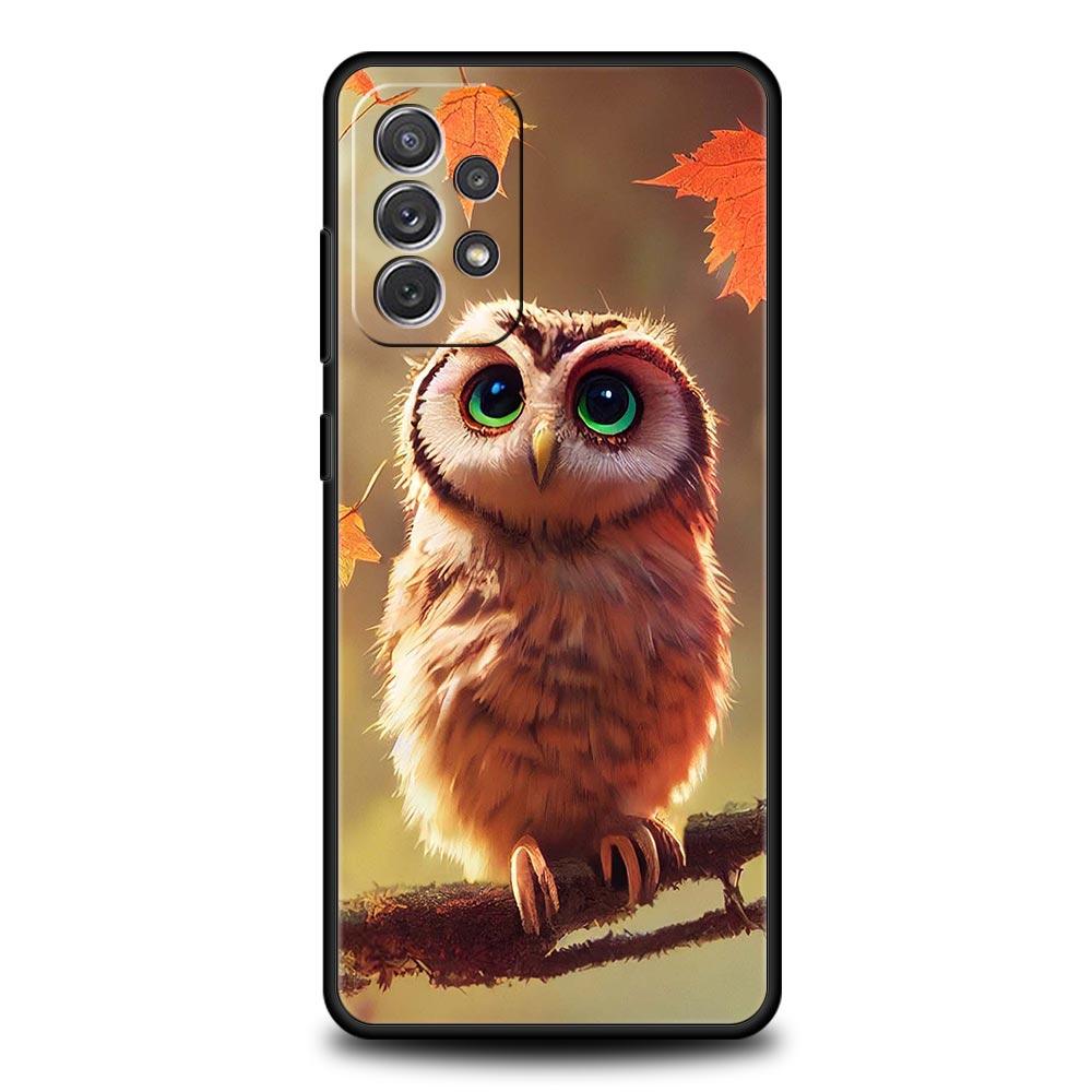 Cartoon Girl Gifts Lovely Owl Phone Case For Samsung A51 A71 A21S A12 A11 A31 A41 A03s A52 A32 A22 A13 A23 A33 A53 A73 5G Cover