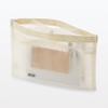 MUJI Nylon Mesh A5 25cm Wide x 18cm High x 3cm Deep 83767464 Bag-in-Bag, Ivory, Size, Bottom,