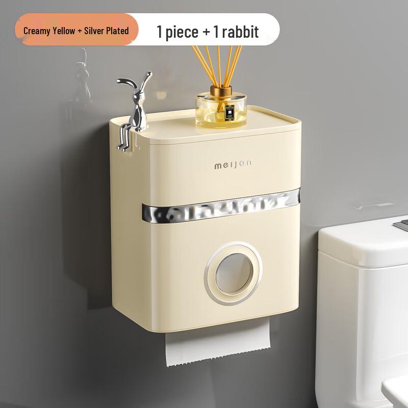 Rabbit Design Wall-Mounted Waterproof Toilet Paper Holder