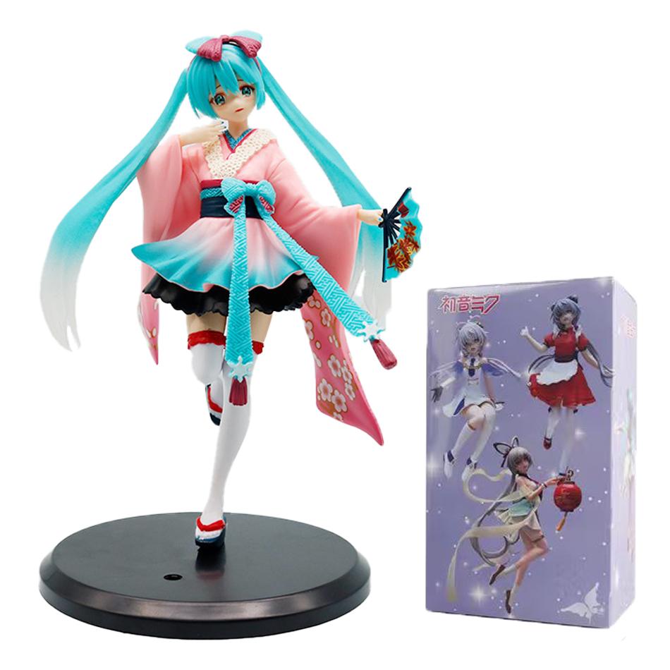 Hatsune Miku Anime Figure Kimono Hatsune Miku Action Figures Kawaii Girl Figurine PVC Collection Model Toys