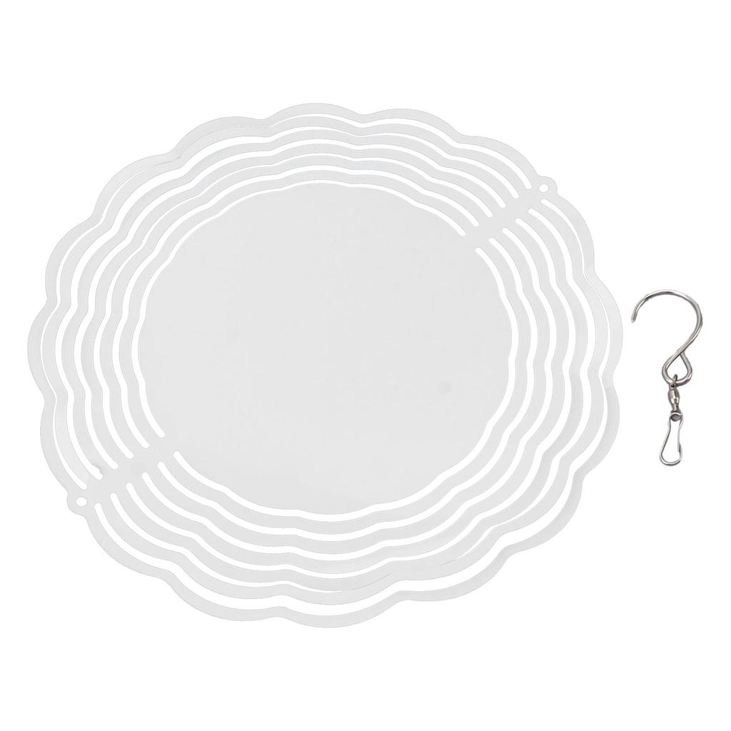 Sublimation Windspiel Aluminium DIY Blankes Windrad für Außengarten Fensterdekoration