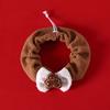 2Pcs/Set Cat Christmas Suit Soft Plush Fabric Rich Christmas Elements Small Pet Christmas Attire Red Green Pet Outfit