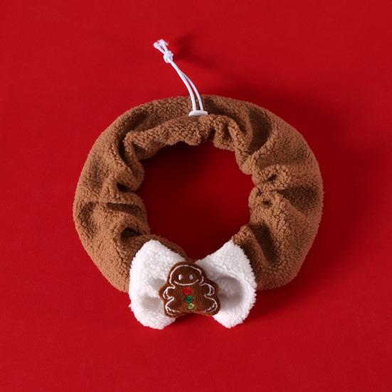 2Pcs/Set Cat Christmas Suit Soft Plush Fabric Rich Christmas Elements Small Pet Christmas Attire Red Green Pet Outfit