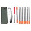 Tree Pole Pruner 142.1in Stainless Steel Extendable Manual Pole Saw for Tree High Branches