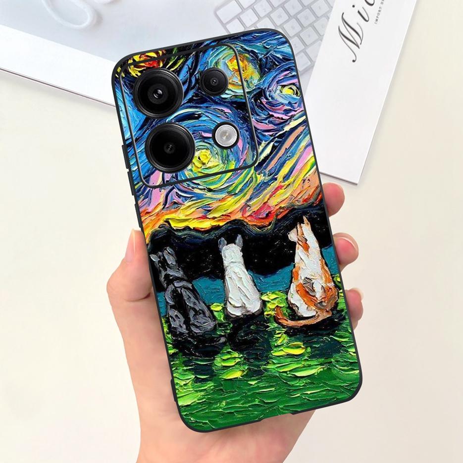 For Xiaomi Redmi Note 13 4G Case Cute Fashion Cartoon Cover Soft Silicone Phone Case For Redmi Note 13 Pro Plus Note13 5G Bumper