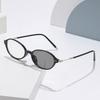 Fashionable Oval-Frame Photochromic Myopia Glasses High Definition Eye Protection Anti-Blue Light Eyewear Diopter 0 To -4.0