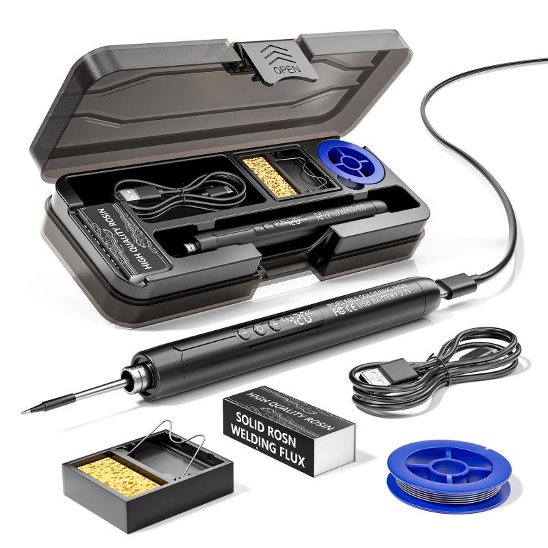 Rechargeable Digital Display Soldering Iron Kit for Home and Outdoor Repairs