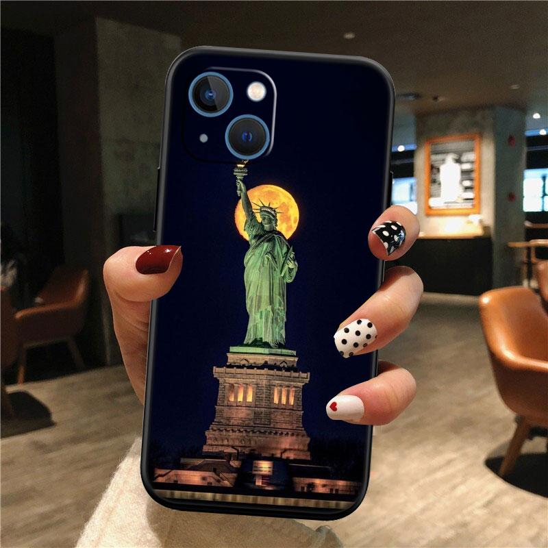 IK66 Statue of Liberty Phone Case for Samsung Galaxy S20 S21 S22 Ultra FE + Plus A21S A22 A24 A25 A26 A30 A30S A31