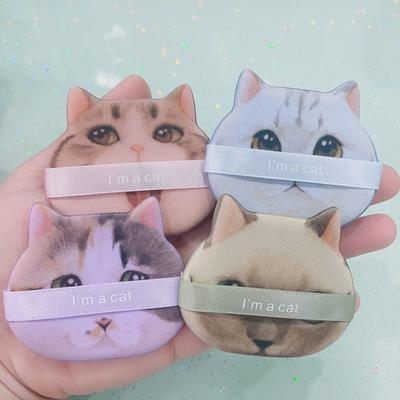 4db Cute Cat Design légpárna púderpuff kettős felhasználású folyékony alapozó arc korrektor BB krém kozmetikai applikátor smink eszköz