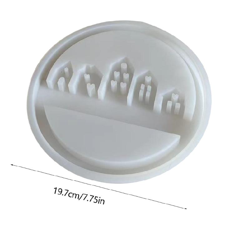 Personalized House Crafts Mold Detailed Circle House Sculptures Crafting Moulds
