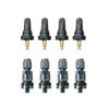Heavy Duty Rubber Metal Tire Valves Stem For Cars Accurate TPMS Sensor All Weather Performances Easy To Install 4pcs