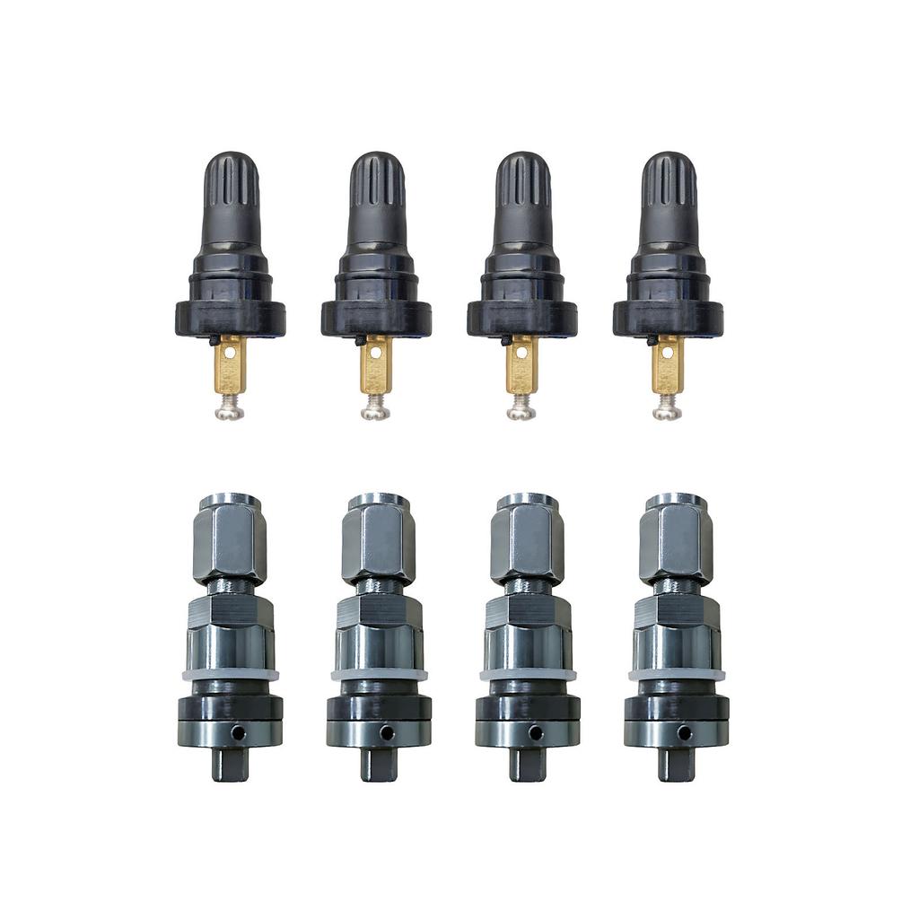 Heavy Duty Rubber Metal Tire Valves Stem For Cars Accurate TPMS Sensor All Weather Performances Easy To Install 4pcs