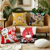 Anime TTurbo Granny Cat Cushion Cover Pillow Case Plush Fabric Soft Double Sided Print Sofa Cushion Cover Throw Pillow Covers
