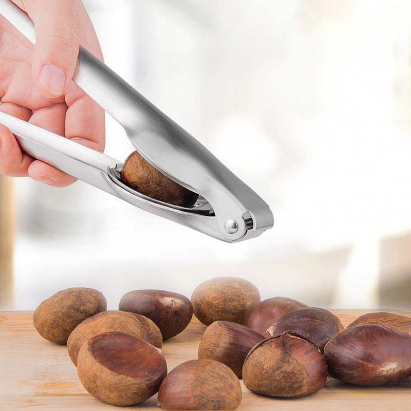 Chestnut Opener Stainless Steel Chestnut Peeler Cross Clamp Quick Clamp Walnut Pliers Knife Sheller Walnut Tongs Kitchen Tools