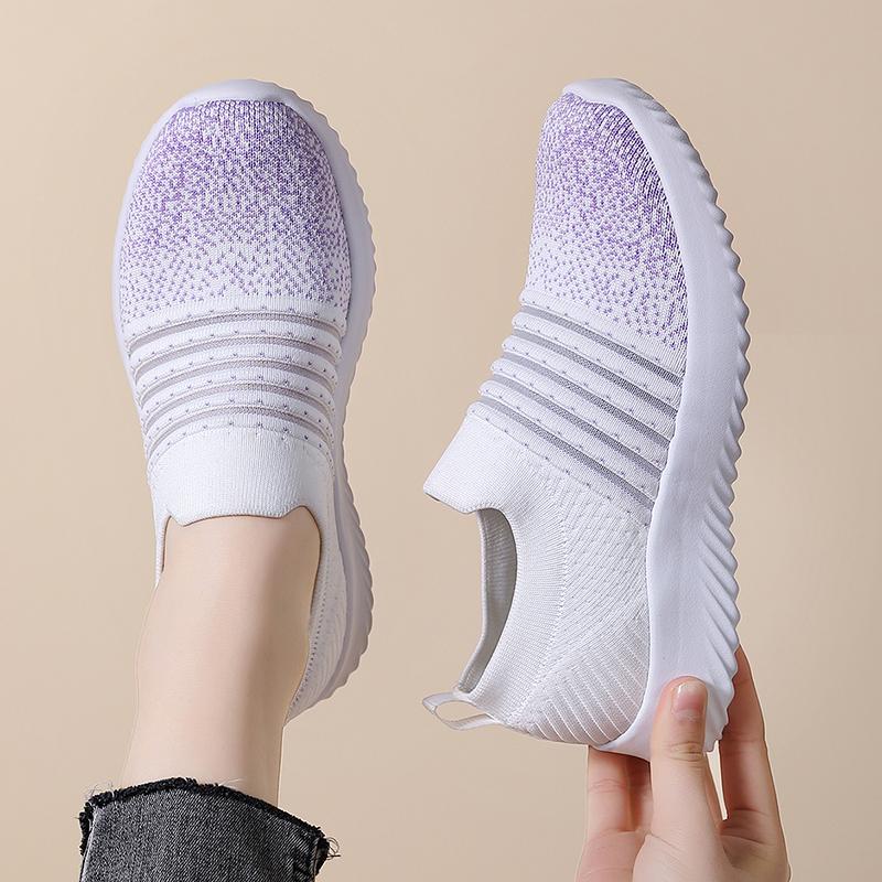 Fashion Women's Casual Shoes Lightweight Platform Sneaker Soft Sole Mesh Breathable Walking Comfortable Casual Single Shoe Large Size