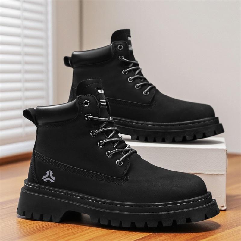 Ny mote Høst Og Vinter Høytopp for menn Martin Boots Studenter Mann Gutter Trending Soft Sole Arbeidssko Arbeidsbeskyttelse Martin Sneakers