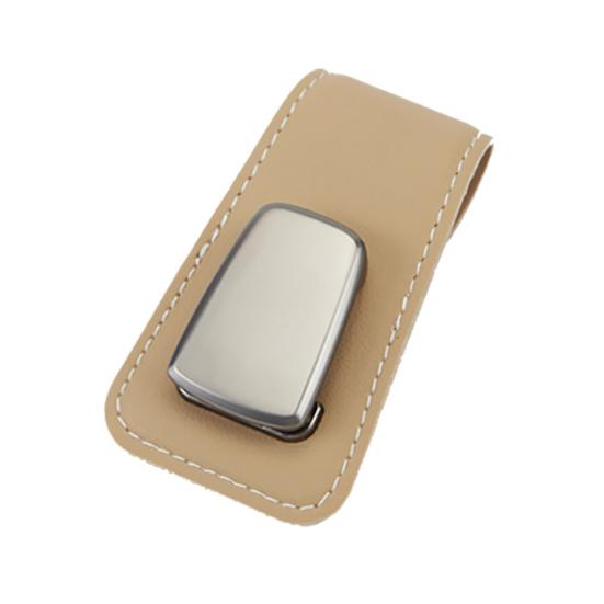 

Зажим для автомобильных очков, ультратонкий многофункциональный держатель для солнцезащитных очков из искусственной кожи, органайзер для карт, компактный дизайн для автомобилей бежевый