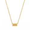Fenny 18K Gold Plated Non Tarnish Fashion Dainty Delicate Number Figure 111-999 Pendant Stainless Steel Necklace
