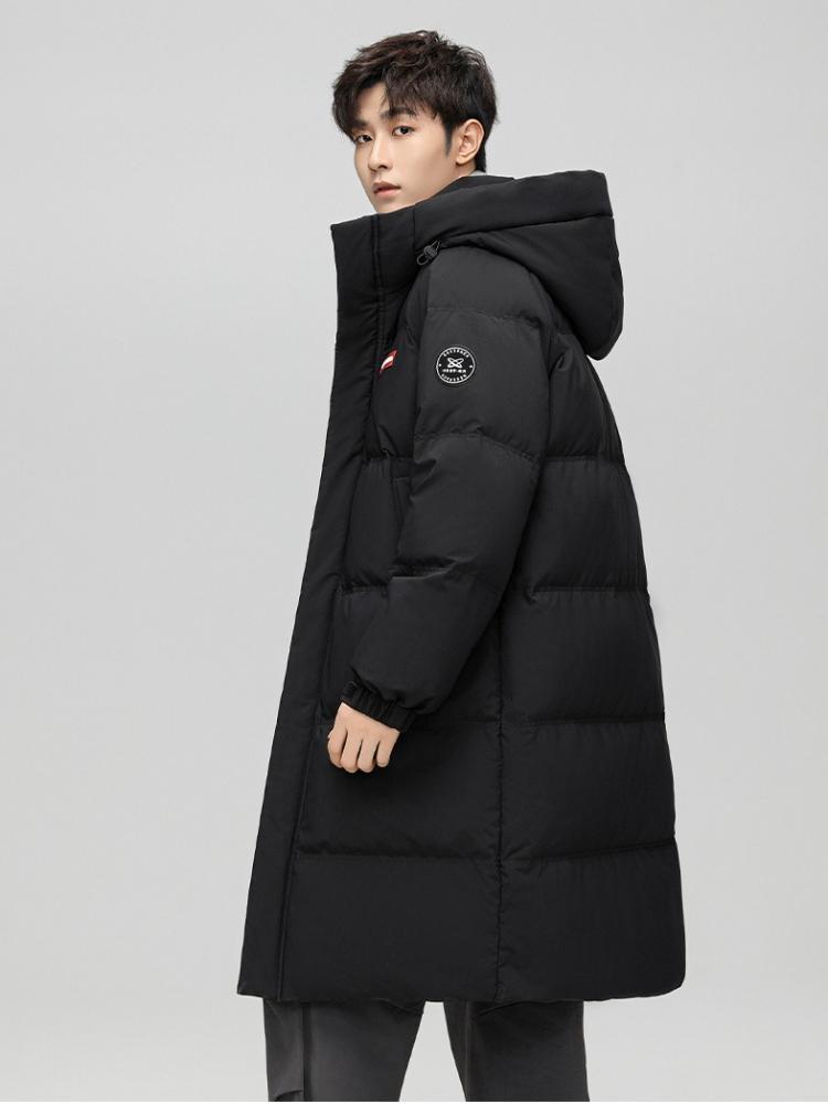 Zima Nowa Długość do kolan z kapturem Średniej długości Unisex Kurtka bawełniana dla pary Pogrubiony Ciepły Modny Płaszcz