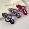 Stylish Hollow Metal Hair Clip with Princess Ponytail Spring Barrette for Back of Head
