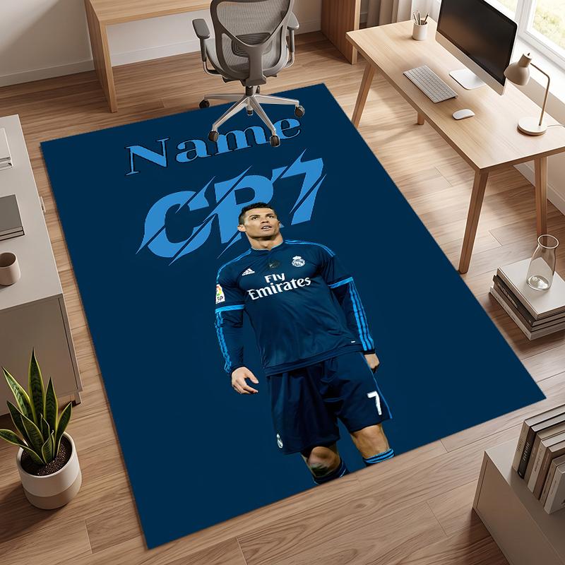 CR7 (37) Personalisierter Name Büro Teppich Stilvolle Dekoration für Wohnzimmer Schlafzimmer Küche