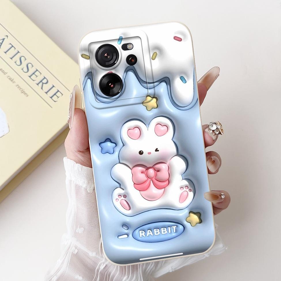 For Xiaomi 13T Pro Case 13T Silicone Cute Cartoon Cat Fashion Luxury Funny Shockproof Back Cover For Xiaomi 13T Phone Case Funda