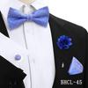 Korean Style 4-Piece Men's Bow Tie & Pocket Square Set for Weddings & Formal Events