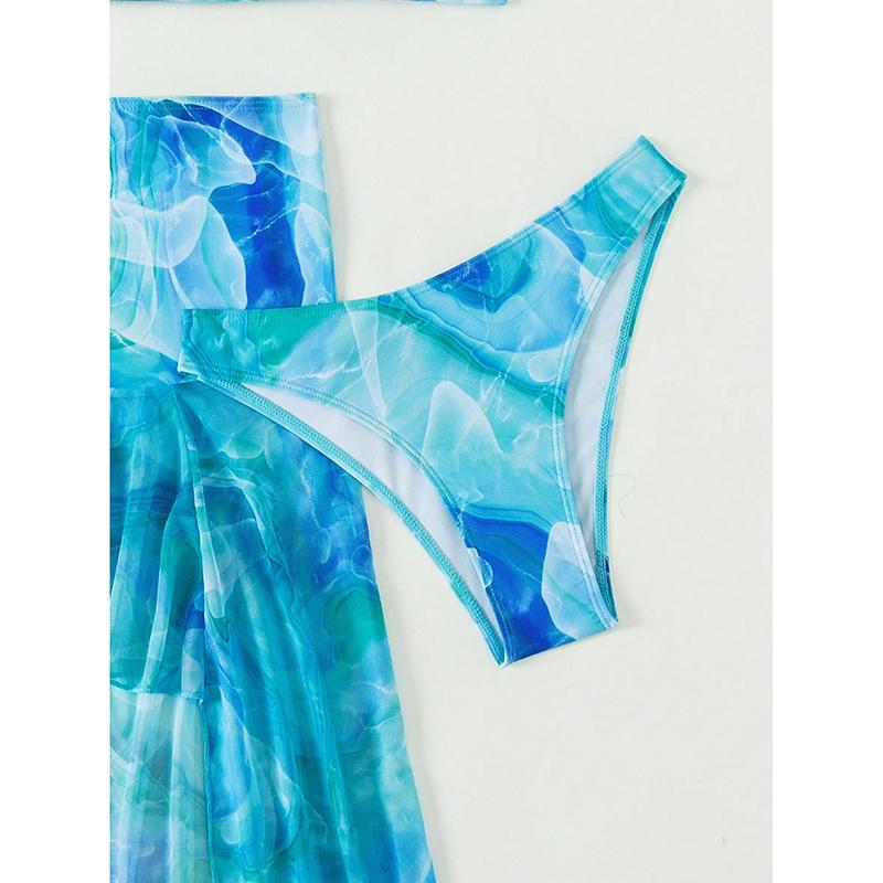 Bikini Woman Swimsuit New Gradient Sling Bikinis Set Three Piece Swimwear Summer Beach Wear Swimming Bathing Suit