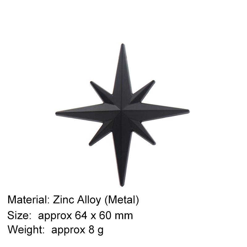 3D Car Styling Guide Star North Polaris Car Hood Fender Trunk Rear Bonnet Nameplate Decal Emblem Badge Sticker for Fuel Tank Cap Motorcycle Decoration