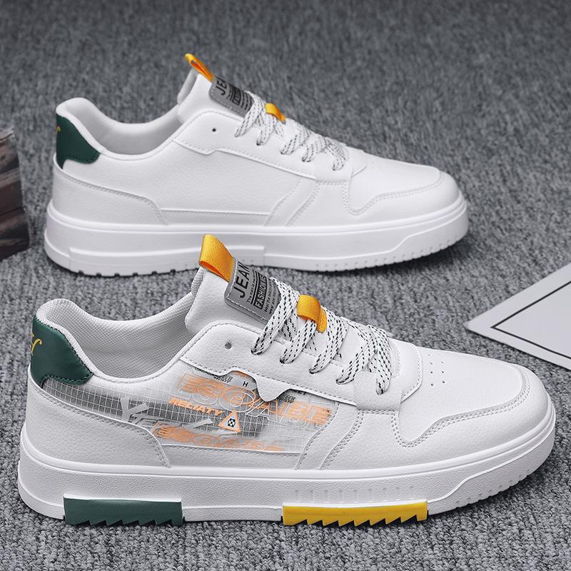 

2024 новая весенняя мужская обувь Интернет-знаменитости взрыв мужская спортивная обувь для отдыха на плоской подошве бренд Tide летняя дышащая обувь Tide 44 белый