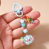 Whimsical Cloud Star Keychain Metal Beadwork Cloud Shaped Keyring Pendant Cute Functional Gift for Women and Teens