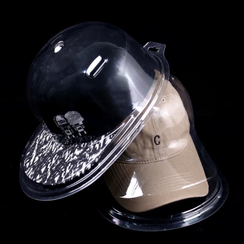 Dust Cover Storage Box Transparent Hat Cap Support Storage Box Stackable Anti-Deformation Storage Box For Closet Wardrobe Retail