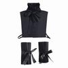White Big Lapel Fake Collar And Black Detachable Cuff Lace False Collar Stand Removable Faux Col for Women Half Shirt Accessory