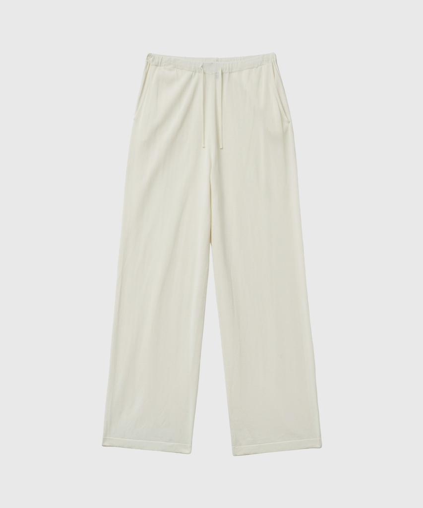 GENERALIDEA Temperature Cut Cool Semi-Wide Knit Pants [Ivory] / Gf2Lpt520