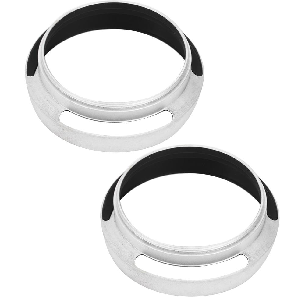 2Pcs Aluminium Alloy Hollow Out Lens Hood 58 mm for Leica Camera Silver