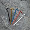 Outdoor Canopy Tent Ground Nails Hexagonal Ground Nails Hexagonal Aluminum Alloy Lengthened Bold Question Mark Ground