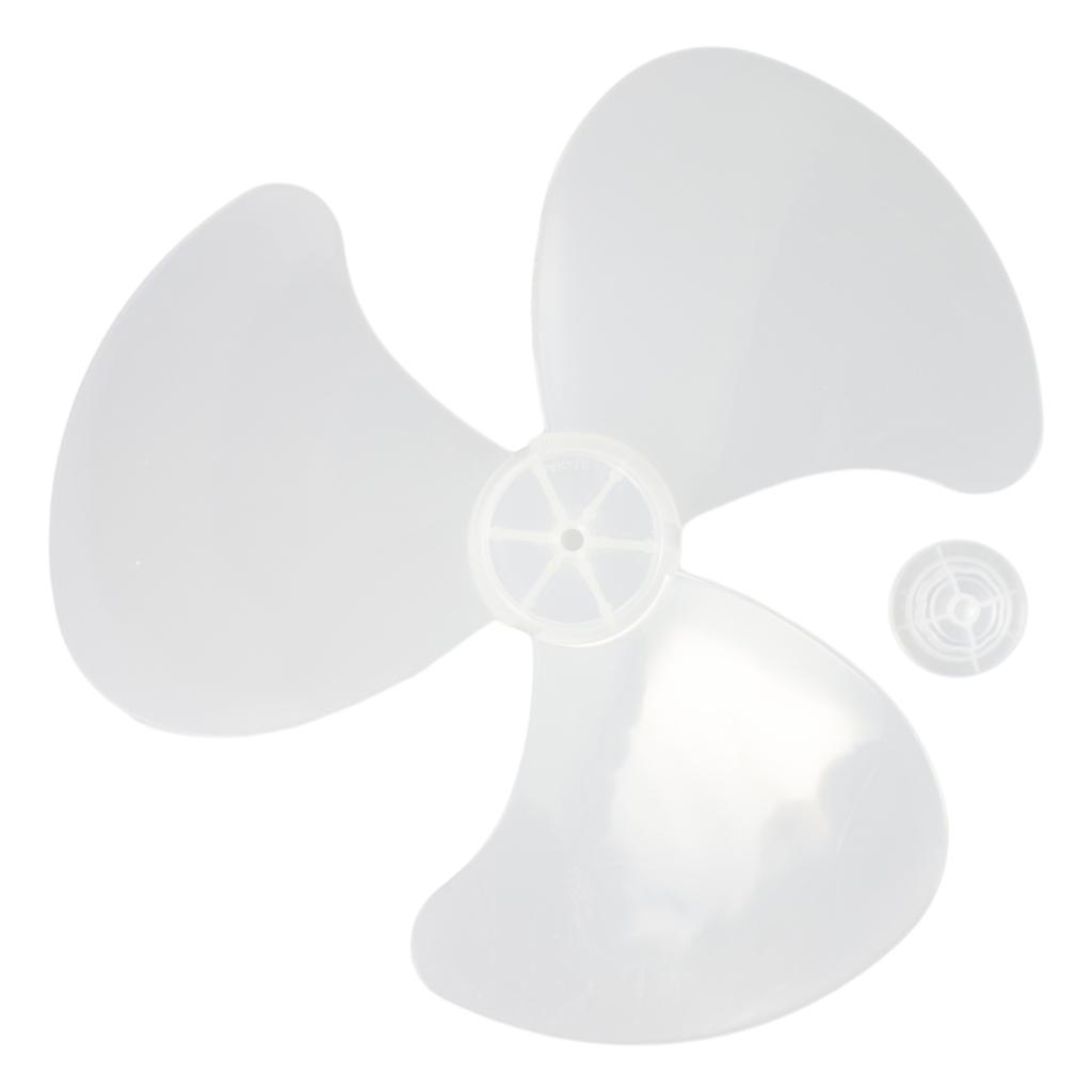 16Inch 3 Leaves Plastic Fan Blade With Nut Coverfor Standing Pedestal Floor Table Fanner Electric Fan Accessories