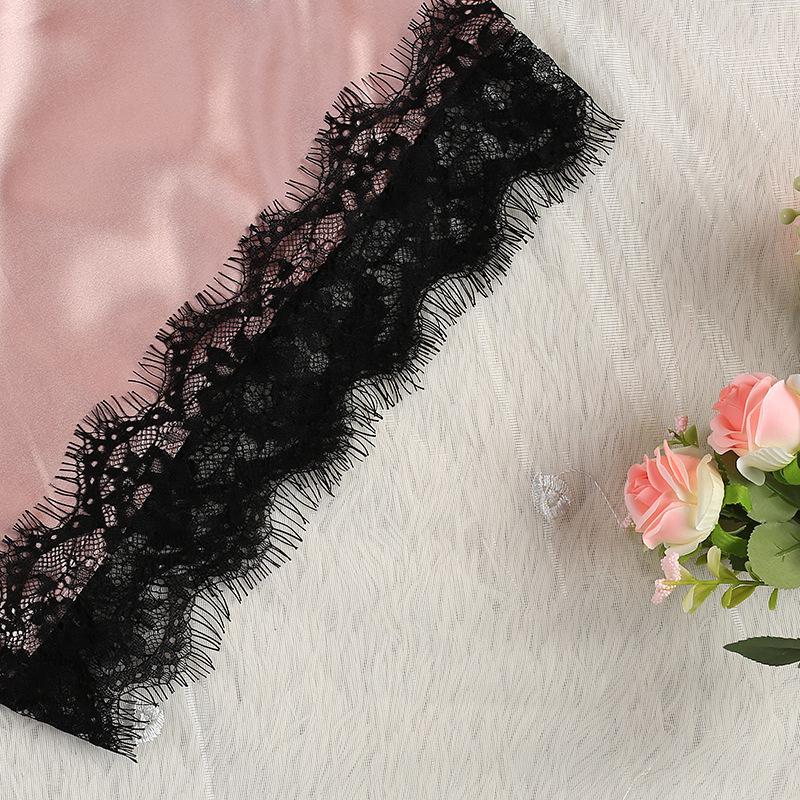 Plus Size Women's 4-Piece Lace Pajama Set: Robe, Shorts, and Camisole In European & American Style