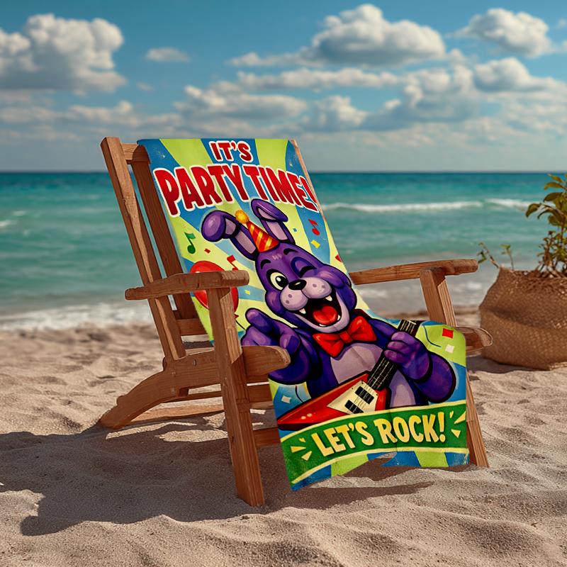Ultra-Soft Beach Towel with Freddy Theme,Ideal for Pool - Camping, Diving - Perfect Travel Essential, Vibrant Beach Towel.