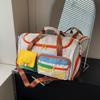 Contrasting Colors Portable Fitness Bag Large Capacity Wet and Dry Separation Light Hand Luggage Bag Going Out Short Business Trip Travel Bag