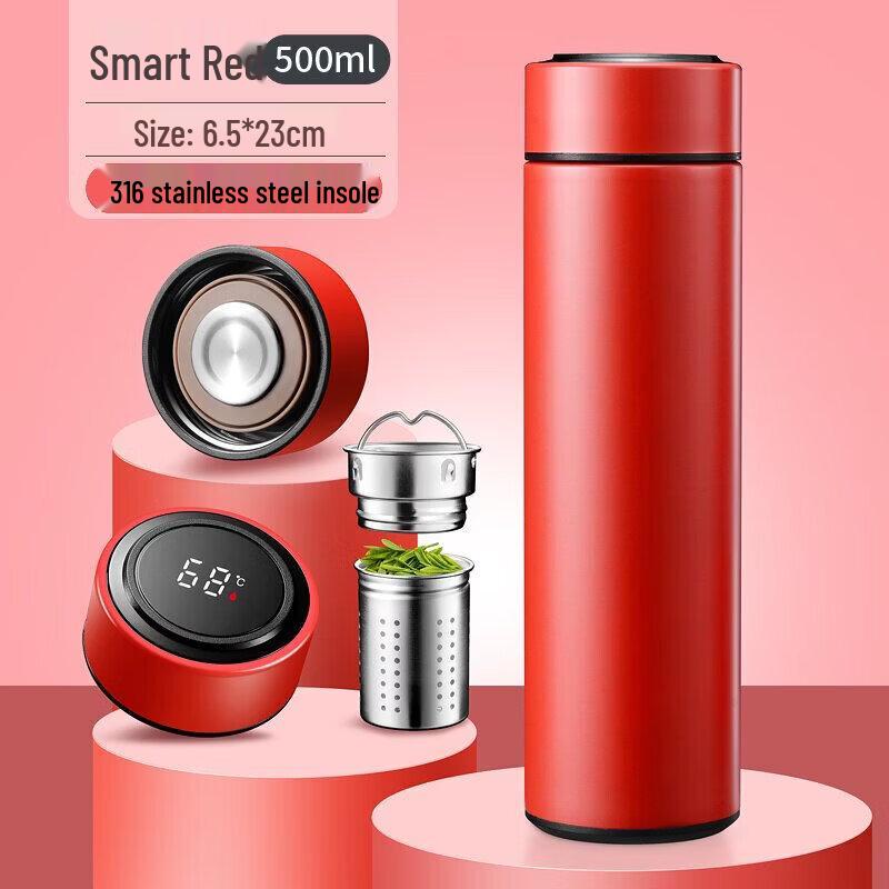 Qiwai 500ml Smart 316 Stainless Steel Tea Infuser Thermos