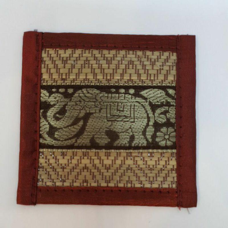 Elefantmattor Dryckunderlägg Thai silkesrörsmattor Matbordsunderlägg Souvenirpresent Present Handgjorda hantverk