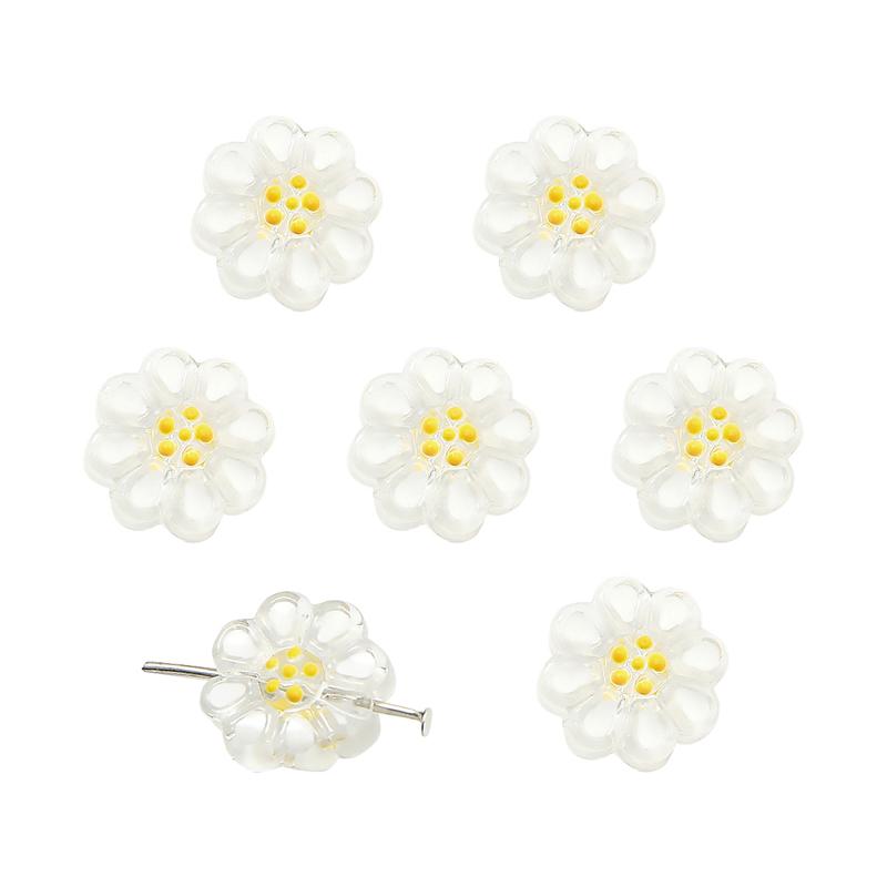 Crystal Glass Transparent Hand-painted Oil Dripping Flower Beads for DIY