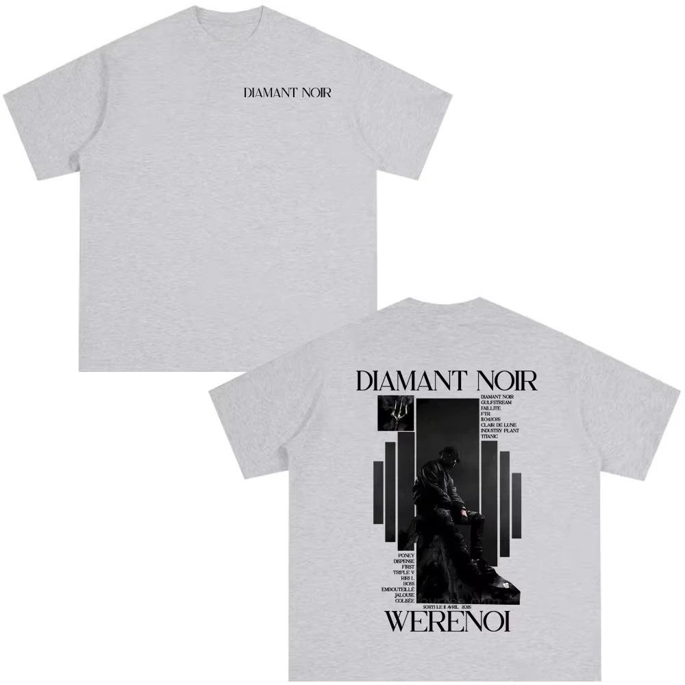 2026 Hot Sale Rapper WeRenoi DiaUnisext Noir Album Tshirt Unisex Women Hip Hop Fashion Pop Music Tshirts Cotton Clorhing Vintage Wear