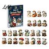 Christmas Advent Calendar 24 Days with 2D Flat Acrylic Possum Pendants Holiday Countdown Decorations Festive for Tree Decoration And Party