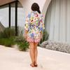 2025 Summer Resort-Style Linen Printed Tie-Up Jumpsuit for Women