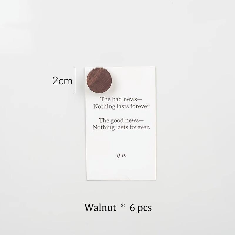Magnetic refrigerator magnet message board magnetic decoration solid wood simple creative Japanese handmade literary home