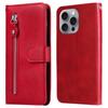 For iPhone 16 Pro Max Case Zipper Pocket Flip Shockproof Leather Phone Cover