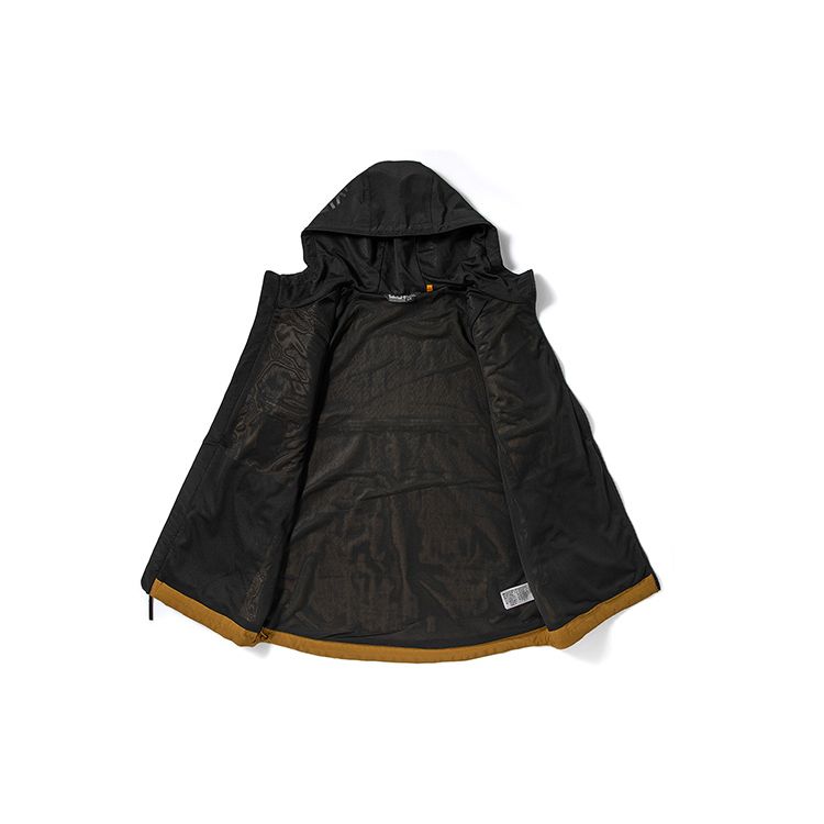 Timberland Color Block Hooded Jacket Men Outerwear Wheat A2CEF-P56