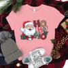 NEW Christmas Santa Claus Ho Ho Ho Print Casual T-Shirt Women Men T Shirt Summer Casual Short Sleeve Harajuku Tops Unisex Tops